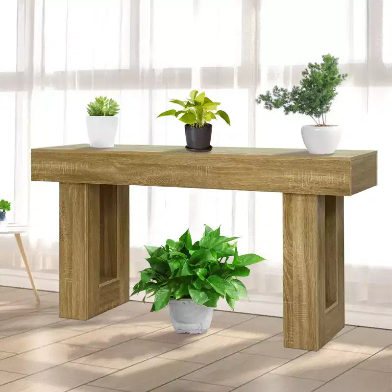 Consolle in legno marrone, rettangolare, 160 cm, per 1 persona