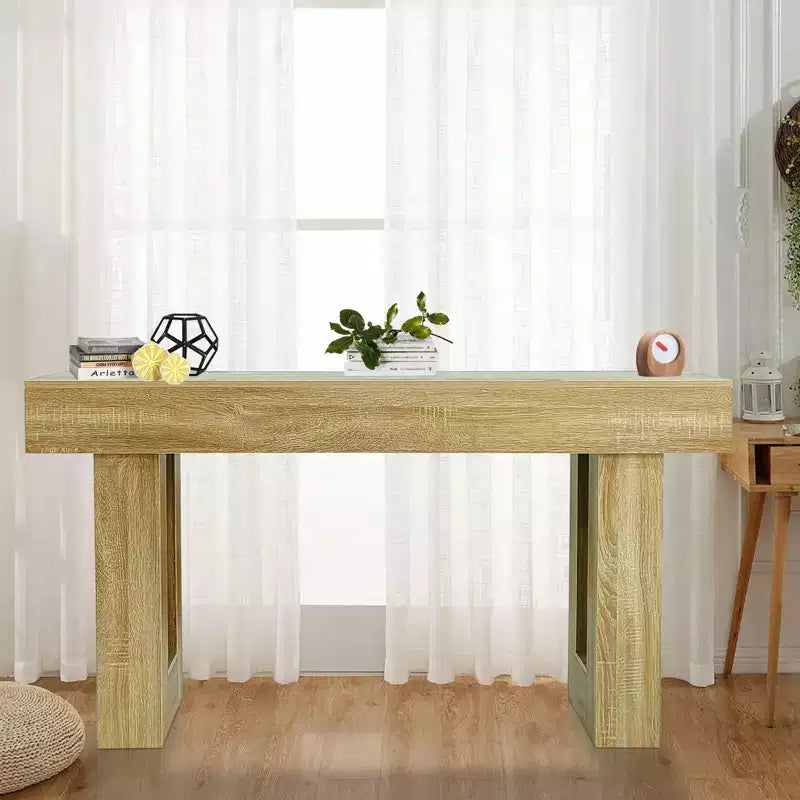 Consolle in legno marrone, rettangolare, 160 cm, per 1 persona