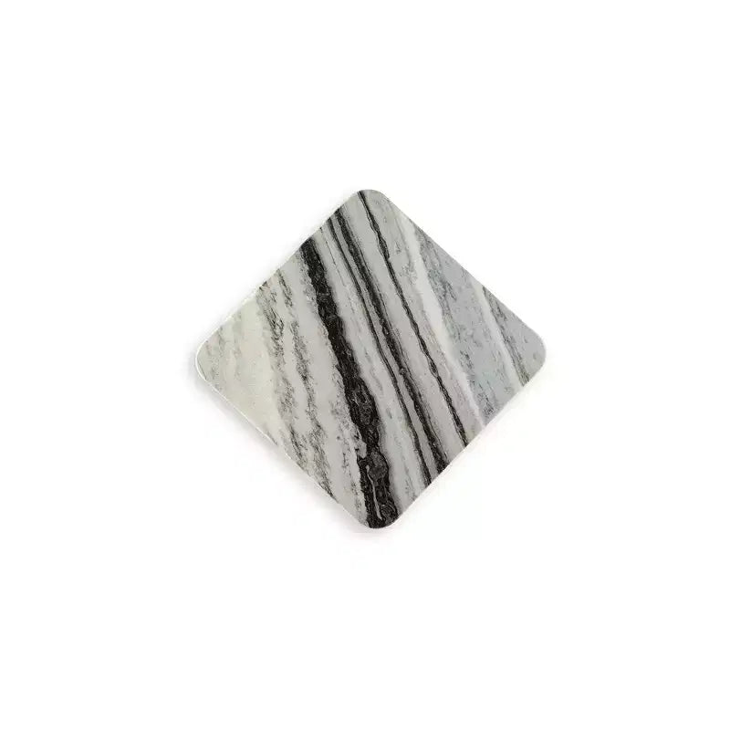 Tavolino da Caffè Quadrato in Marmo Multicolore, 1 Pezzo