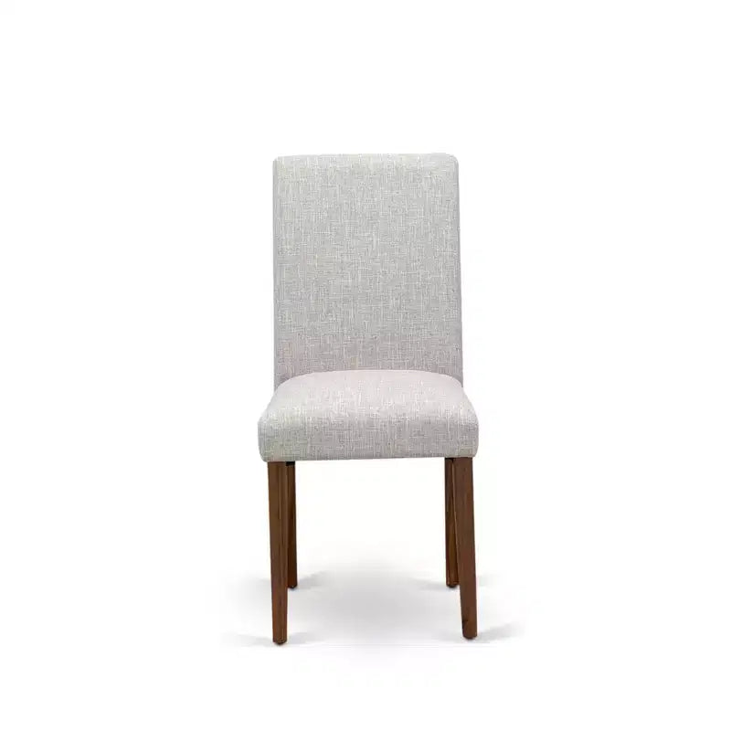 Sedia da pranzo imbottita in lino, stile Mid-Century, set da 2