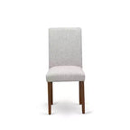 Sedia da pranzo imbottita in lino, stile Mid-Century, set da 2