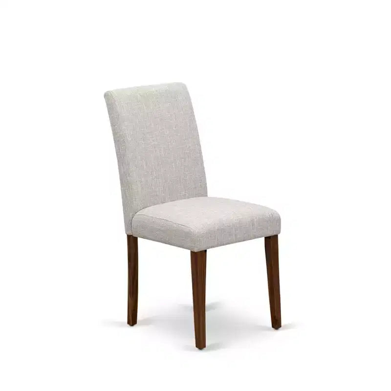 Sedia da pranzo imbottita in lino, stile Mid-Century, set da 2