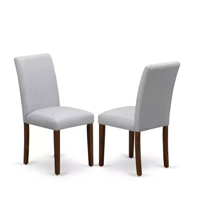 Sedia da pranzo imbottita in lino, stile Mid-Century, set da 2