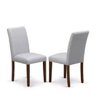 Sedia da pranzo imbottita in lino, stile Mid-Century, set da 2