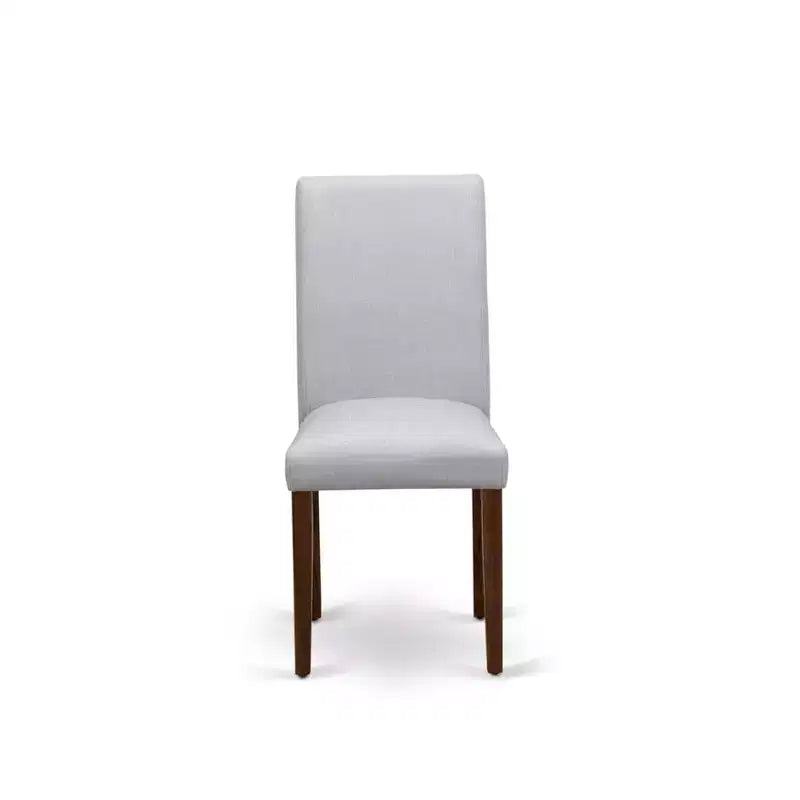 Sedia da pranzo imbottita in lino, stile Mid-Century, set da 2
