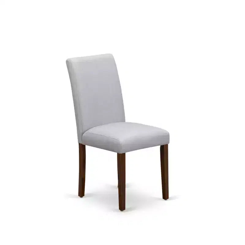 Sedia da pranzo imbottita in lino, stile Mid-Century, set da 2