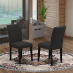 Sedia da pranzo imbottita in lino, stile Mid-Century, set da 2