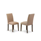 Sedia da pranzo imbottita in lino, stile Mid-Century, set da 2