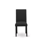 Sedia da pranzo imbottita in lino, stile Mid-Century, set da 2