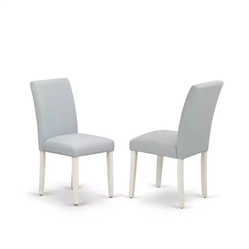 Sedia da pranzo imbottita in lino, stile Mid-Century, set da 2