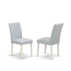 Sedia da pranzo imbottita in lino, stile Mid-Century, set da 2