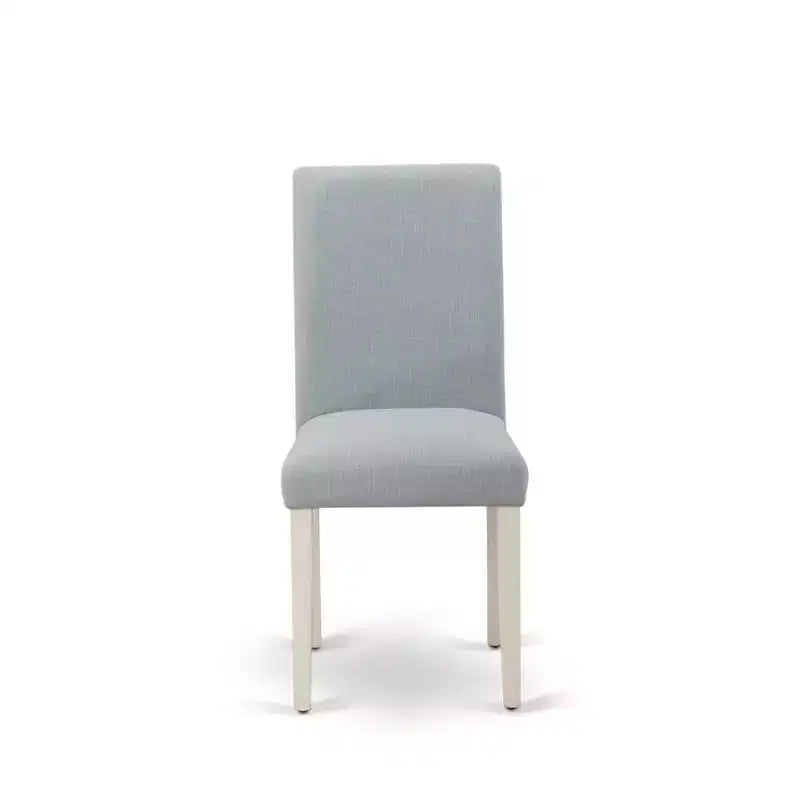 Sedia da pranzo imbottita in lino, stile Mid-Century, set da 2