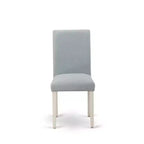 Sedia da pranzo imbottita in lino, stile Mid-Century, set da 2