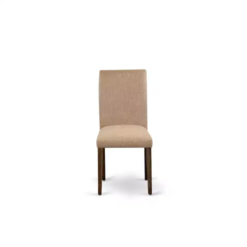 Sedia da pranzo imbottita in lino, stile Mid-Century, set da 2