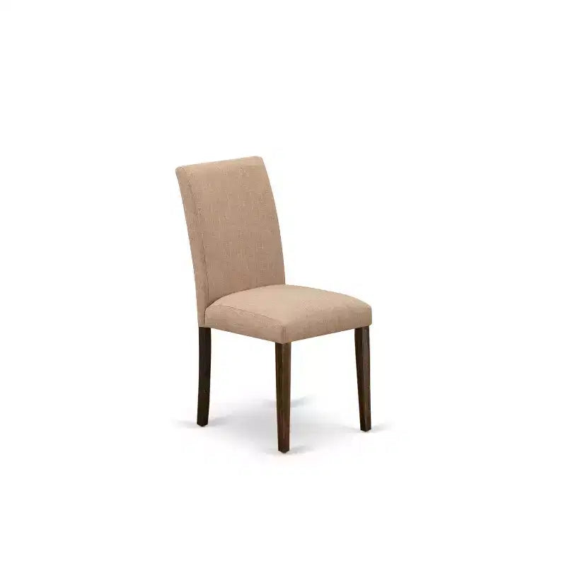 Sedia da pranzo imbottita in lino, stile Mid-Century, set da 2