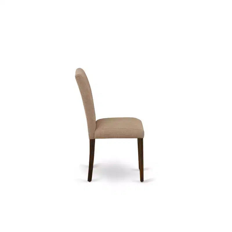 Sedia da pranzo imbottita in lino, stile Mid-Century, set da 2