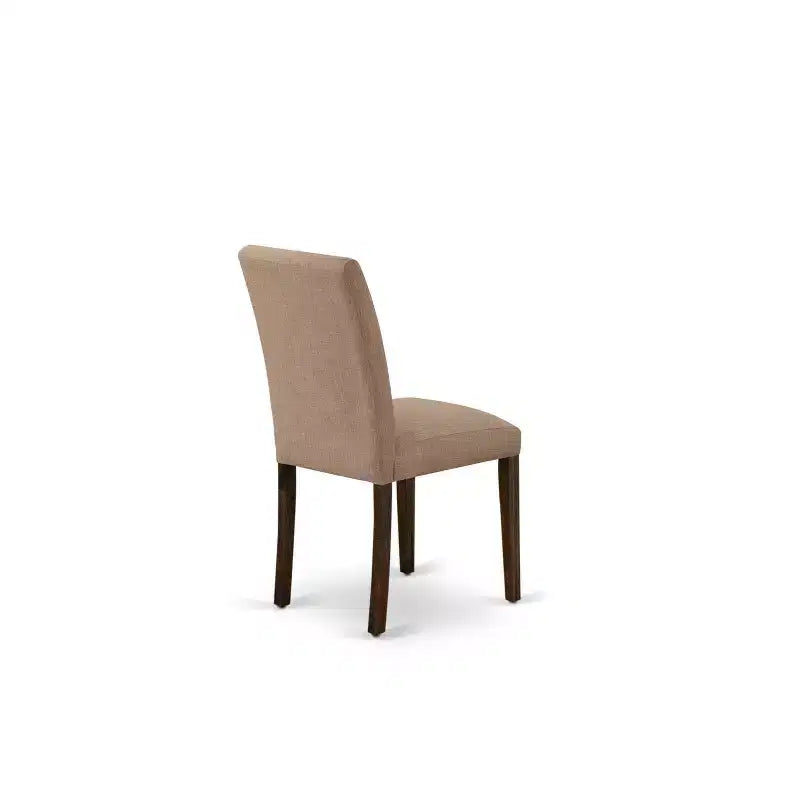 Sedia da pranzo imbottita in lino, stile Mid-Century, set da 2