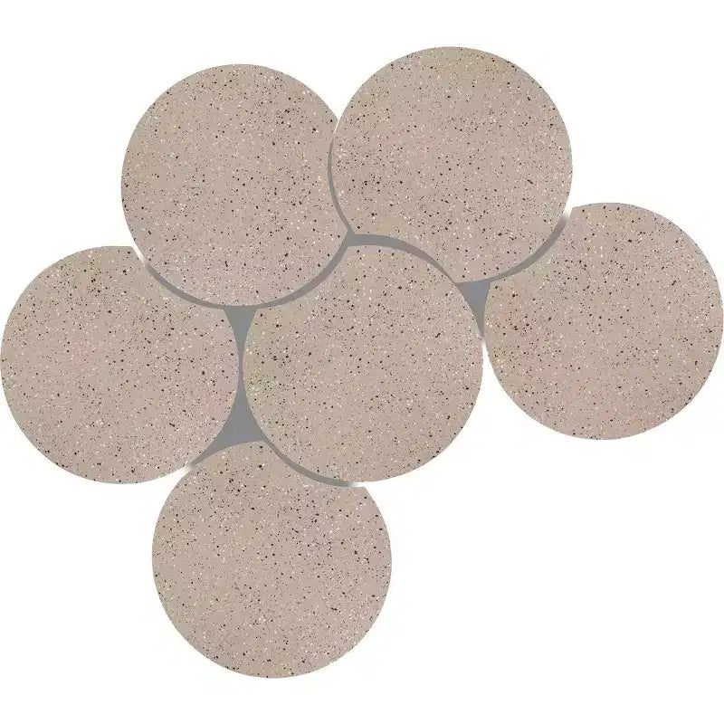 Tavolino esagonale in terrazzo, modulare, singolo