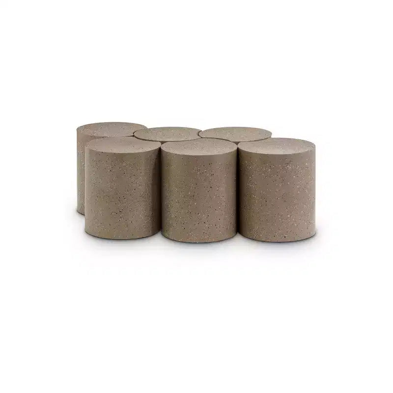 Tavolino esagonale in terrazzo, modulare, singolo