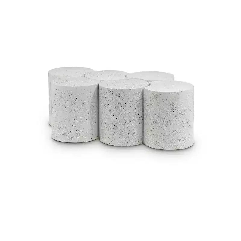 Tavolino esagonale in terrazzo, modulare, singolo