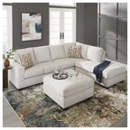 Pouf quadrato oversize, blu inchiostro / arancione speziato / grigio pietra, posti multipli