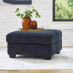 Pouf quadrato oversize, blu inchiostro / arancione speziato / grigio pietra, posti multipli