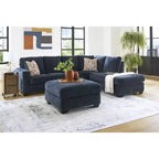 Pouf quadrato oversize, blu inchiostro / arancione speziato / grigio pietra, posti multipli
