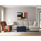 Pouf quadrato oversize, blu inchiostro / arancione speziato / grigio pietra, posti multipli