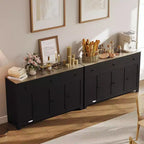 Mobile buffet credenza da 55" – Nero / Grigio / Bianco, 3 cassetti e 4 ante