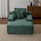 Divano letto chaise longue beige/nero/verde/grigio/bianco, divano futon imbottito per 2 persone, soggiorno