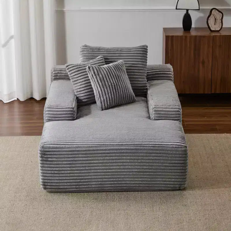 Divano letto chaise longue beige/nero/verde/grigio/bianco, divano futon imbottito per 2 persone, soggiorno
