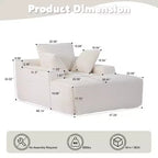 Divano letto chaise longue beige/nero/verde/grigio/bianco, divano futon imbottito per 2 persone, soggiorno