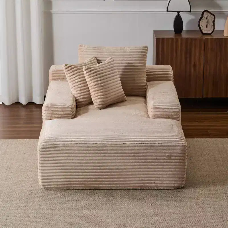 Divano letto chaise longue beige/nero/verde/grigio/bianco, divano futon imbottito per 2 persone, soggiorno