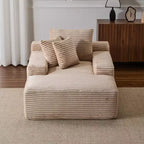 Divano letto chaise longue beige/nero/verde/grigio/bianco, divano futon imbottito per 2 persone, soggiorno