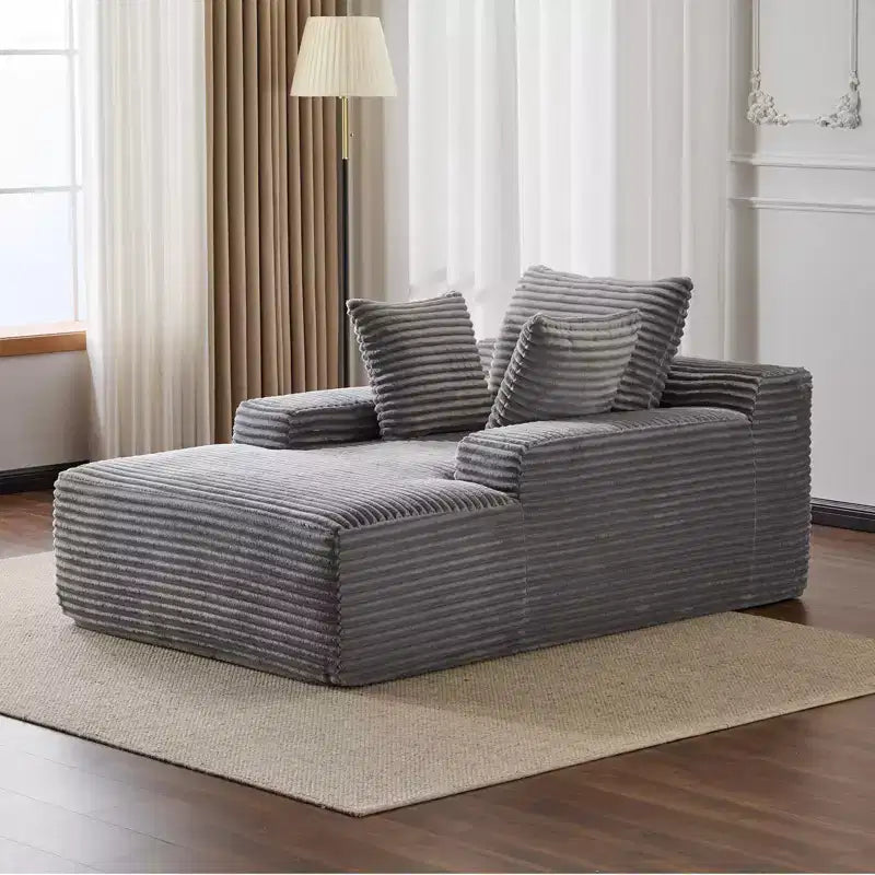 Divano letto chaise longue beige/nero/verde/grigio/bianco, divano futon imbottito per 2 persone, soggiorno