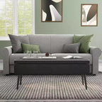 Panca/Contenitore in Ecopelle Marrone/Grigio, 2 Posti, 121,4 cm