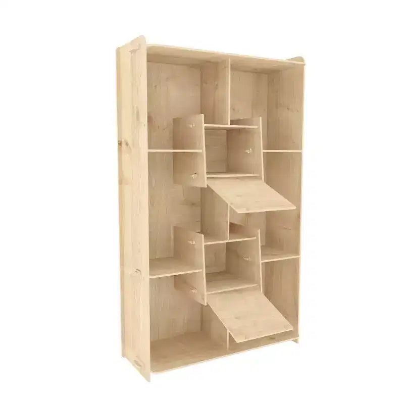 Libreria aperta bianca – Stile moderno, 6 ripiani, montaggio a 1 persona
