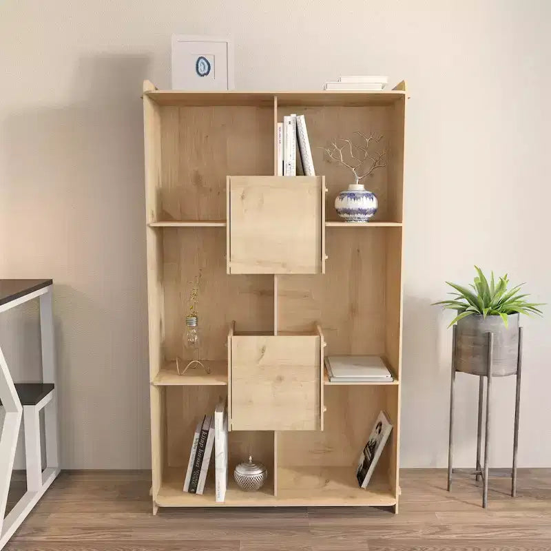 Libreria aperta bianca – Stile moderno, 6 ripiani, montaggio a 1 persona