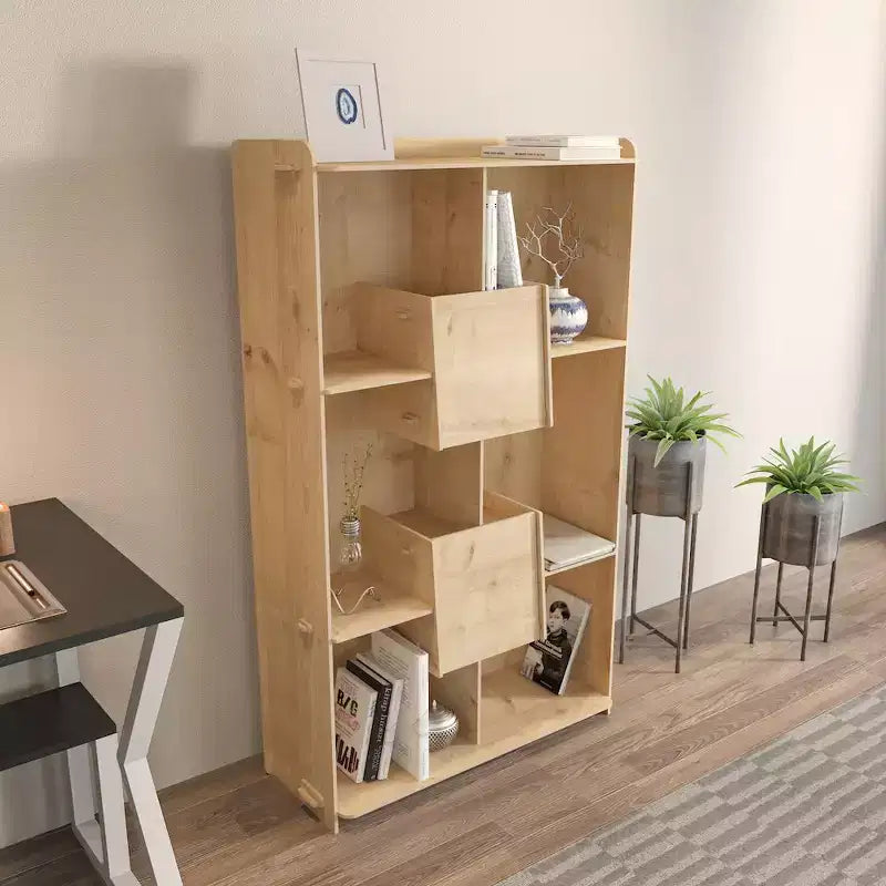 Libreria aperta bianca – Stile moderno, 6 ripiani, montaggio a 1 persona