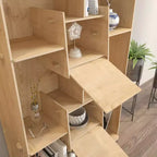 Libreria aperta bianca – Stile moderno, 6 ripiani, montaggio a 1 persona