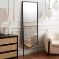 Specchio intero a muro in ferro nero, 1 persona, 63,5 cm × 172,7 cm