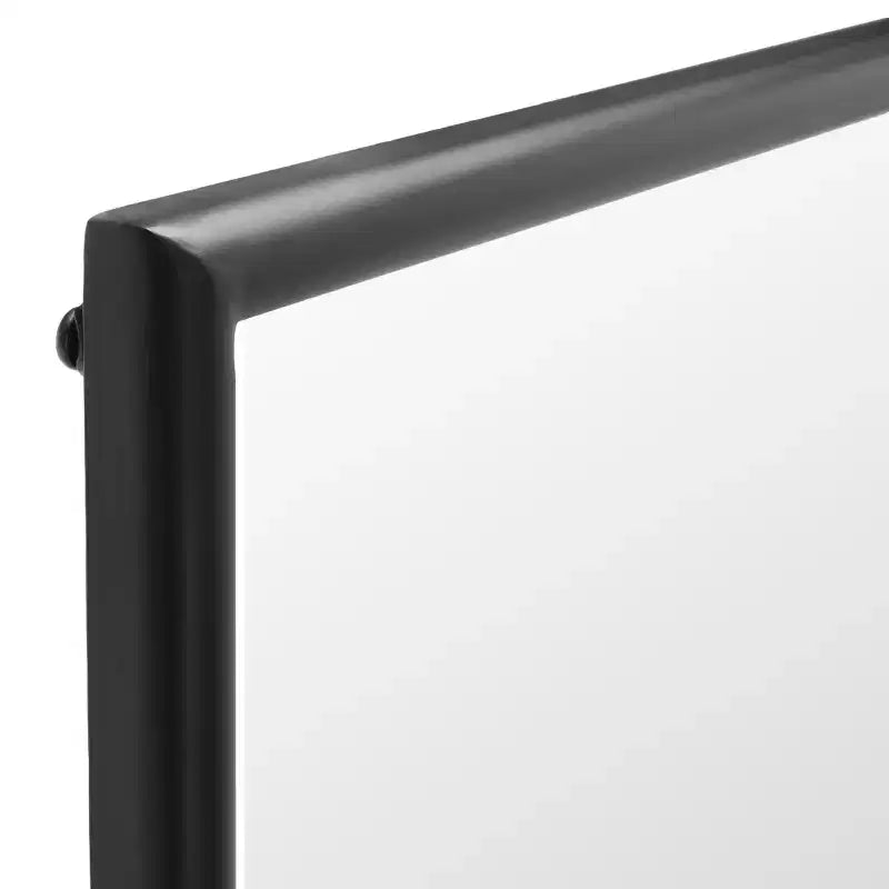 Specchio intero a muro in ferro nero, 1 persona, 63,5 cm × 172,7 cm