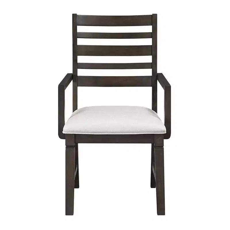 Sedie da pranzo Classic Slat Back in espresso scuro, set da 2