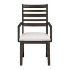 Sedie da pranzo Classic Slat Back in espresso scuro, set da 2