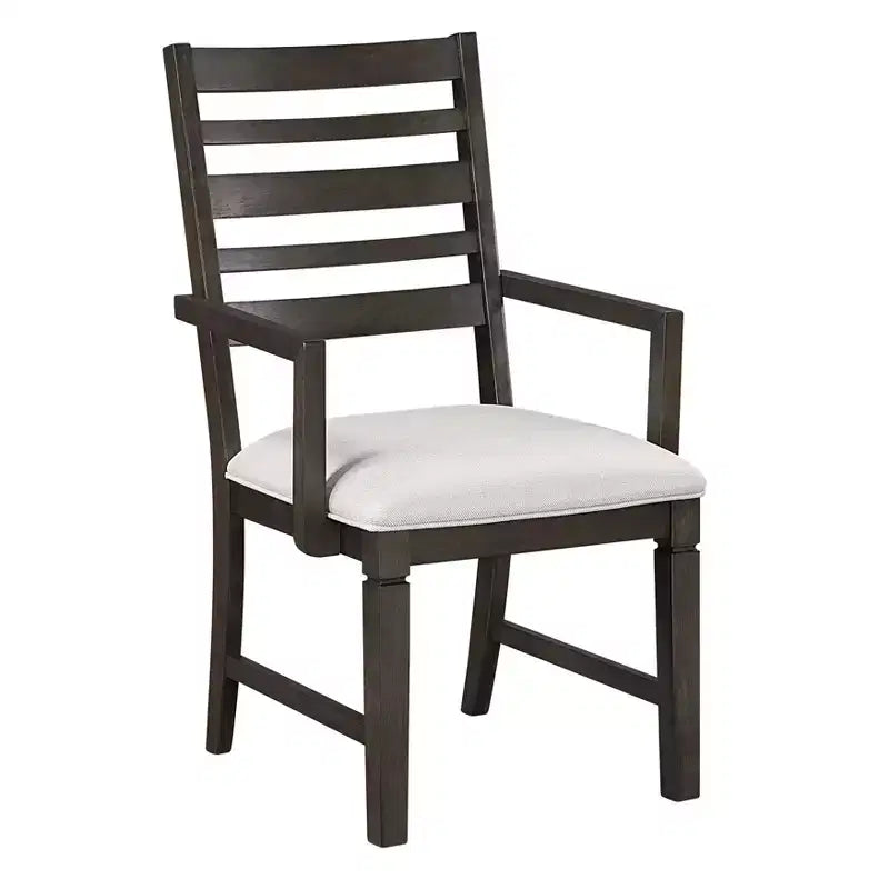 Sedie da pranzo Classic Slat Back in espresso scuro, set da 2