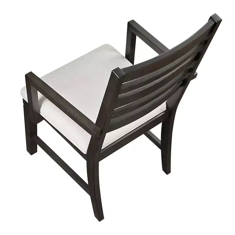 Sedie da pranzo Classic Slat Back in espresso scuro, set da 2