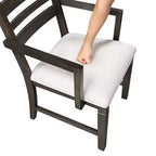 Sedie da pranzo Classic Slat Back in espresso scuro, set da 2