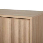 Mobile TV a 2 ante con scanalature – Rovere Coastal o Moka, 58" e 70"