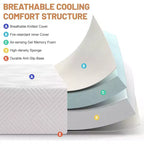 Materasso in memory foam bianco da 6", medio-rigido, singolo/una piazza e mezza/matrimoniale
