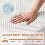 Materasso in memory foam bianco da 6", medio-rigido, singolo/una piazza e mezza/matrimoniale